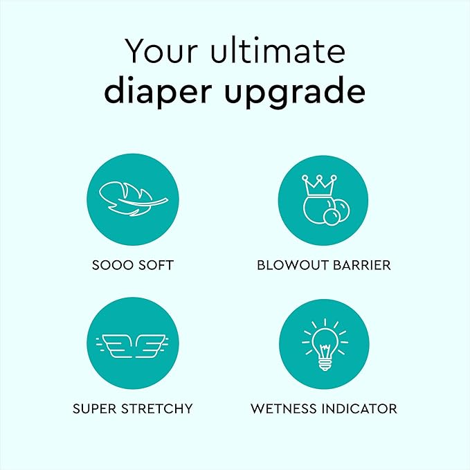 LILLYDOO Baby Diapers - Size 7 (33+ lbs), Half-Monthly Supply (51 Count), Leak Protection, Skin-Friendly, Ultrasoft, Perfume- & Chlorine-Free, Hypoallergenic, Dermatologist Tested, Oeko-TEX®