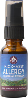 WishGarden Herbs Kick-Ass Allergy - Plant-Based Non-Drowsy Herbal Allergy Supplement with Nettle Leaf, Echinacea, & Yerba Santa, Supports Healthy Histamine Response to Seasonal Irritants, .66oz