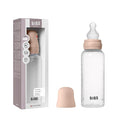 BIBS Baby Bottle 9 oz / 270 ml Silicone Nipple - Anti-Colic, BPA-Free, Round Nipple, Medium Flow, Lightweight & Easy to Clean, Suitable for Newborns 0+ Years - Blush