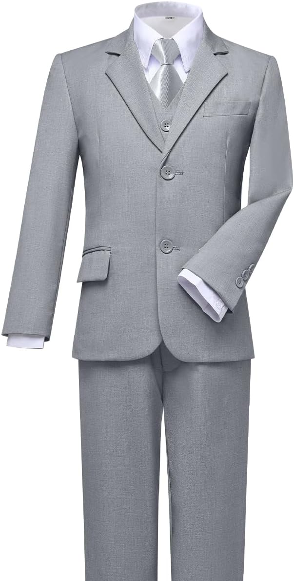 Visaccy Boys Suits Slim Fit Dress Clothes Ring Bearer Outfit