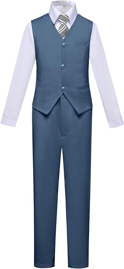 Visaccy Boys Suits Slim Fit Dress Clothes Ring Bearer Outfit