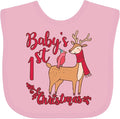 inktastic Baby's First Christmas Baby Bib