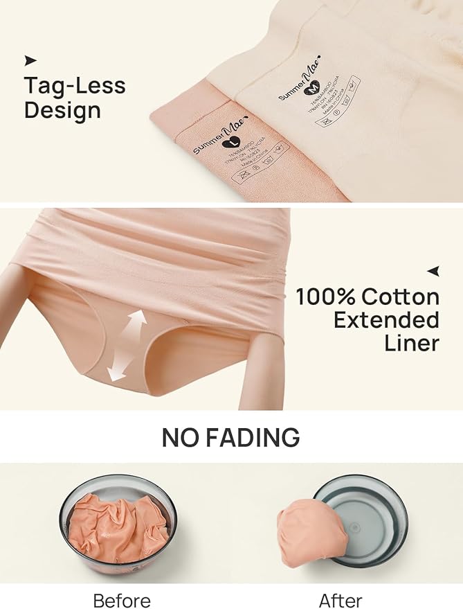Summer Mae Maternity Underwear Soft Breathable High-Waist Pregnancy Seamless Over Bump Panties for Women