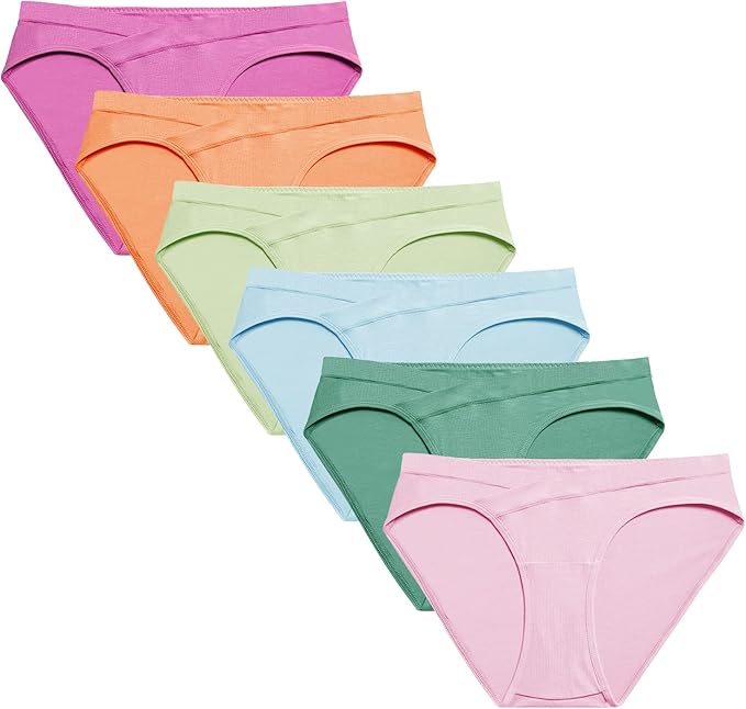 Molasus Cotton Crossover Maternity Underwear Under Bump Pregnancy Bikinis Panties
