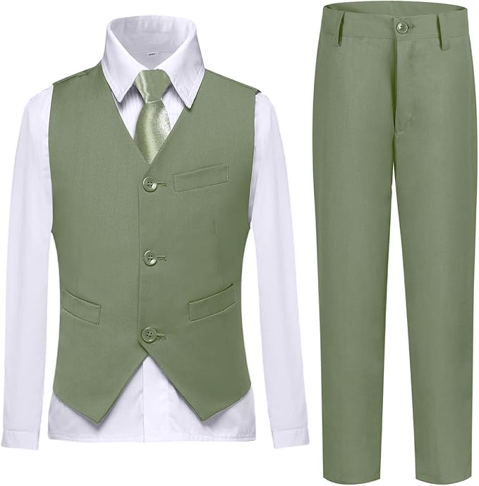 Boys Vest Set Formal Dress Suits Wedding Outfit Dresswear