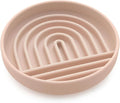 Should We Go? Slow Feeder for Dogs & Cats, The Slowdown Bowl Silicone Slow Eating Mealtime Solution with Modern Lick Mat Design, Reduces Gulping, Fits 1 Cup, 6” Across x 1.25” Tall, Small-Tan