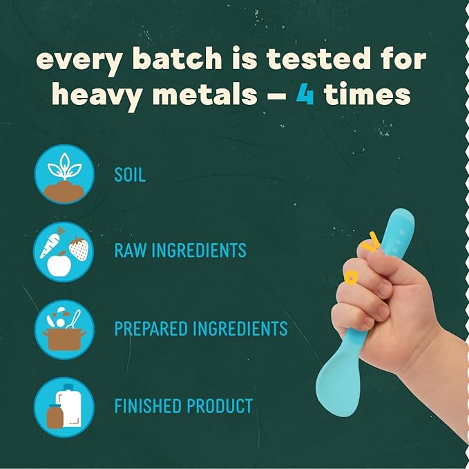 Babylife Organics Stage 2 - Apple, Carrot, Spinach & Kale, 3.5 Ounce Pouch (6 Pack) - Heavy Metal Safe, Organic Baby Food