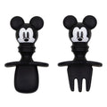 Bumkins Disney Baby Utensils Set, Chewtensils Silicone Spoons for Dipping, Self-Feeding, Baby Led Weaning, Trainer Learning First Stage Stage Eating, Fork and Spoon, Babies 6 Months, Mickey Mouse