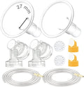 Maymom Breast Pump Kit Compatible with Medela Pump in Style Advanced Pump; 2xTwo-Piece 27mm Breastshield, 2 Valve, 4 Membrane, 2 Replacement Tubing; Replacement Part for Medela Shield, Valve