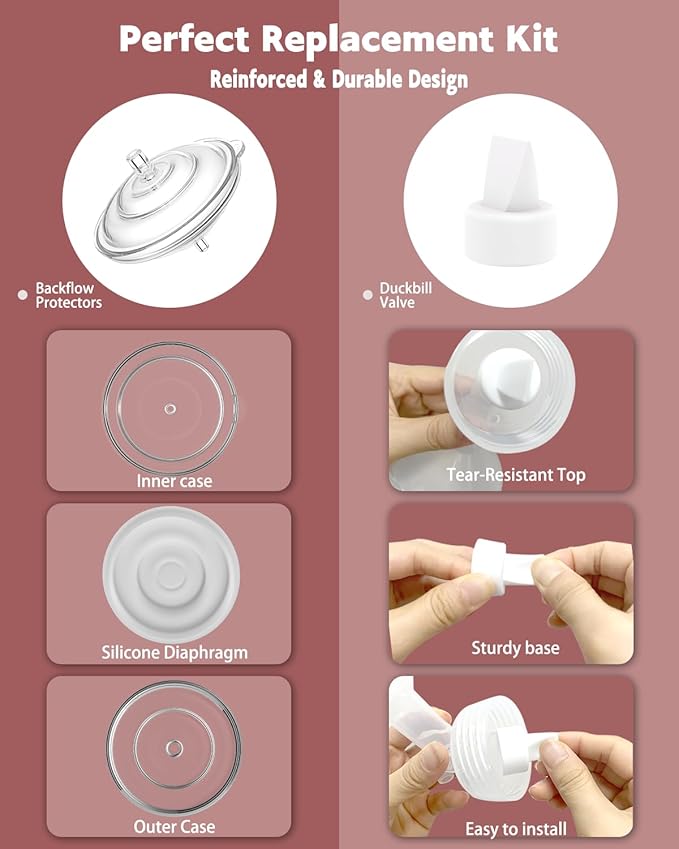 4packs 30mm Full Breast Replacement Pump Parts for Spectra S1 S2 9 Plus Synergy Gold Include 13mm Flange,Valve,Backflow Protector,Tube,Bottle,Caps, Fit for Motif Luna Cimilre Ameda MYA Pump
