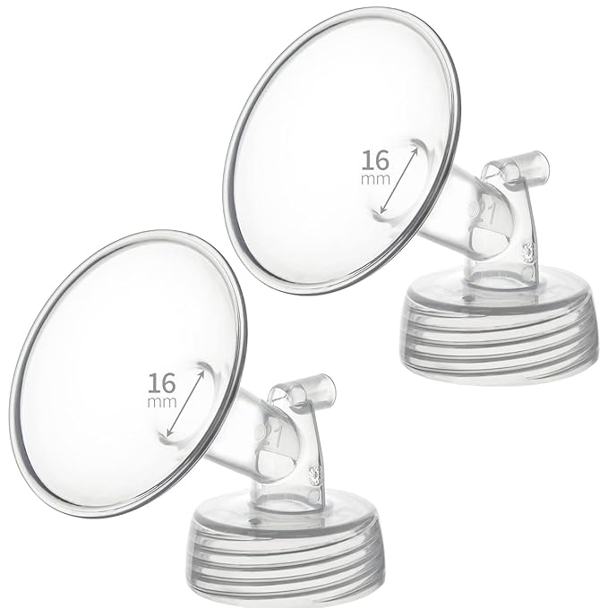 16mm 2 pc Flange Compatible with Spectra S2 Spectra S1 9 Plus Ameda MYA Motif Luna Breastpumps Replacement to Spectra Pump Parts and Spectra Flange. Compatible with Spectra Parts/Accessories