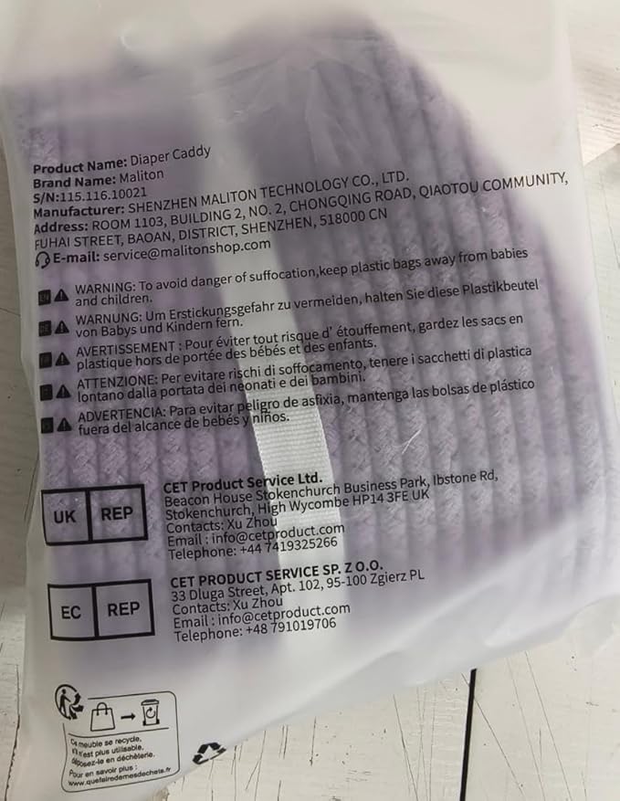 Maliton Baby Diaper Caddy Organizer, Cotton Rope Diaper Caddy Basket, Large Storage Basket for Newborn Boys and Girls, Gift for Baby Shower List, Newborn Essentials