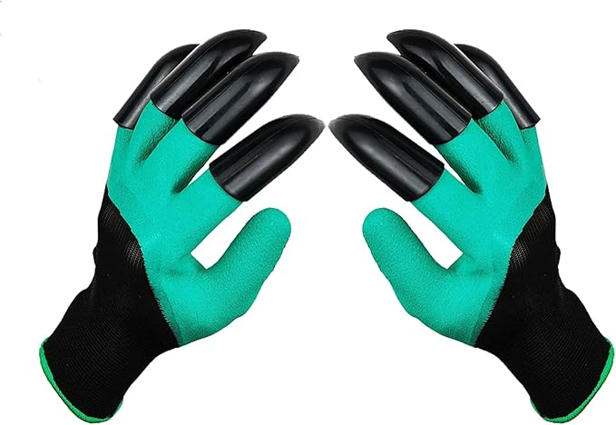 DCCPAA Garden Gloves with Claws,Claw Gardening Gloves for Digging,Planting, Weeding, Seeding-Waterproof for Men and Women