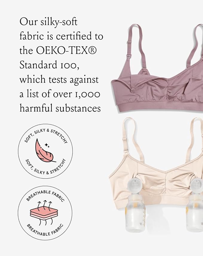 Bodily The Do Anything Nursing Bra for Breastfeeding & Hands Free Pumping, Wireless, Adjustable Maternity Bra