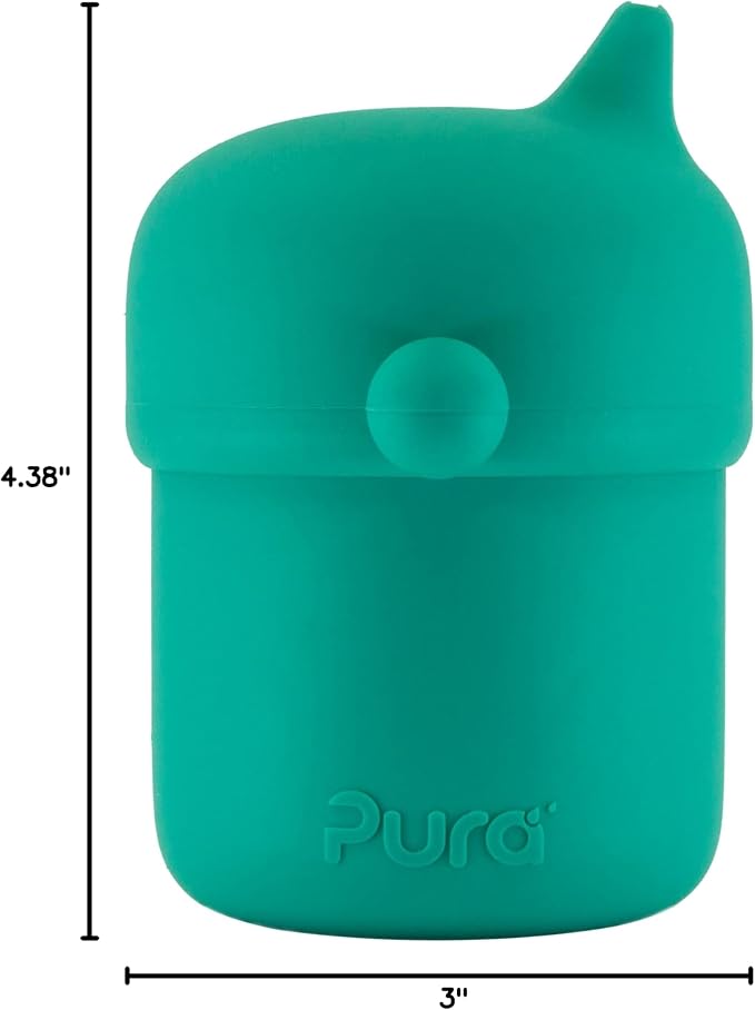 Pura my-my Silicone Sippy Cup 5oz/150ml - Training Cup, Reusable, Platinum Food Grade Medical Grade, Spill Proof Cups for Kids, Toddlers, Babies & Infants (Mint)
