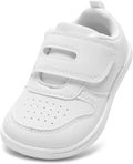 Toddler Wide Toe Box Barefoot Shoes Boys Girls Sneakers Zero Drop Kid Tennis Running Shoes Lightweight Non-Slip Comfortable Leather First Walking Shoe Outdoor Activities School