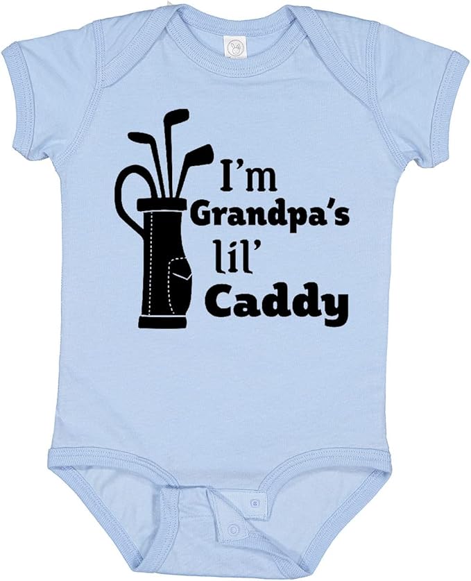 inktastic I'm Grandpa's Lil' Caddy- Golf for Kids Baby Bodysuit