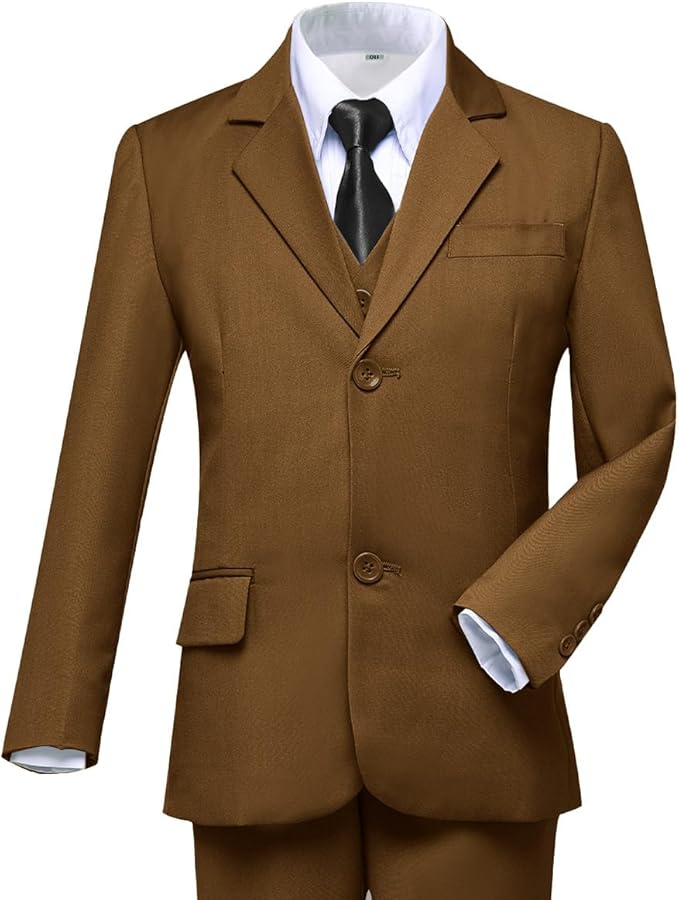 Boys Suit for Kids Tuxedo Suits for Wedding Formal Suit Set Toddler Boy Dress Outfit with Shirt and Tie