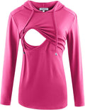 GINKANA Women's Nursing Hoodie Sweatshirt Long Sleeves Breastfeeding Maternity Tops Casual Clothes