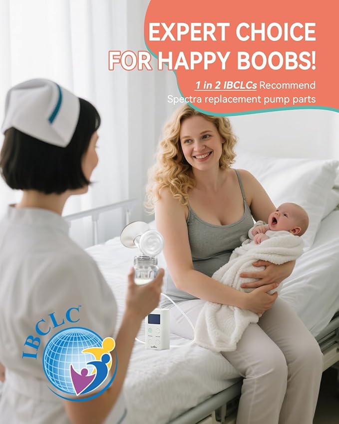 16mm Flange and Duckbill Valve for S1/S2/9+, Flange Inserts for Spectra Replacement Pump Parts (2-Pack) - Not Original Spectra Accessories