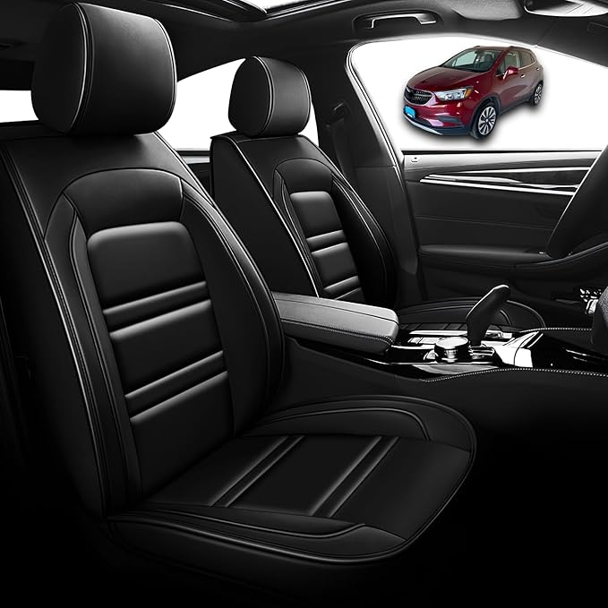 Seat Cover for Buick Encore 2013-2022 | Car Seat Covers Front Seats, Waterproof Seat Protectors, Automotive Front Seat Covers (Front Seat, Black)