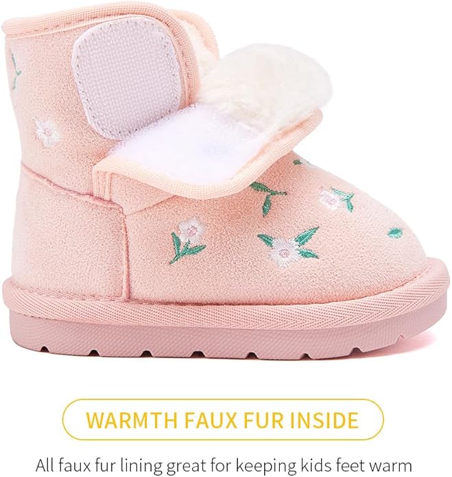 BMCiTYBM Girls Boys Snow Boots Warm Winter Fur Lined Baby Shoes (Infant/Toddler/Little Kid)