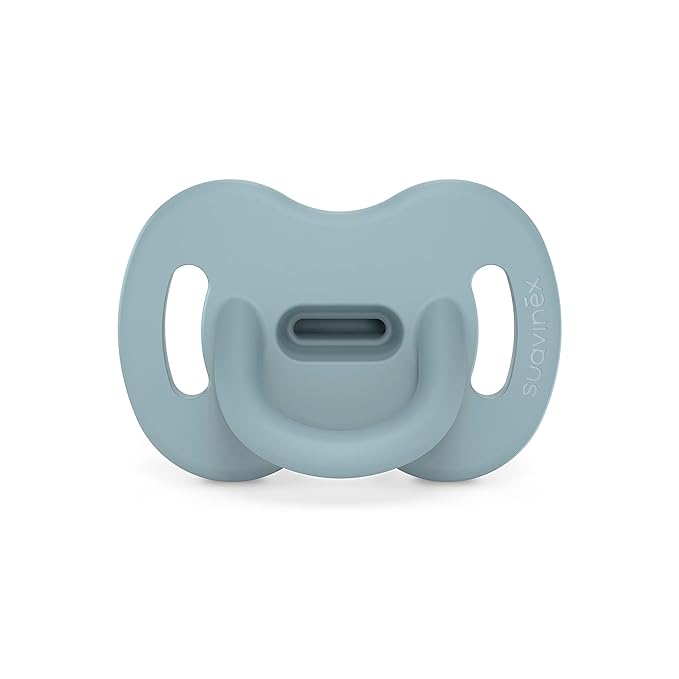 Color Essence SX PRO Silicone Baby Pacifier 1Pk, Made with 100% Soft Silicone, Baby Essentials Perfect for Breastfeeding Babies, Designed in Spain, 0-6 Mths, Immensity Blue