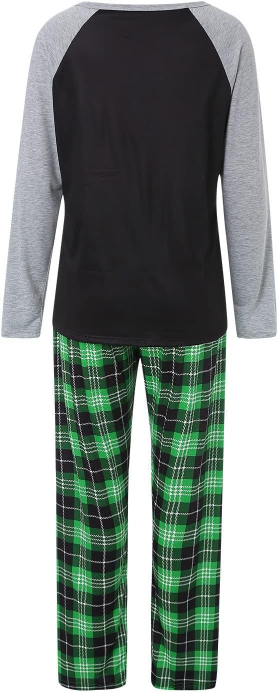 Awoscut Christmas Family Matching Pajamas Christmas Pjs Holiday Nightwear Sleepwear Sets Long Sleeve Pjs