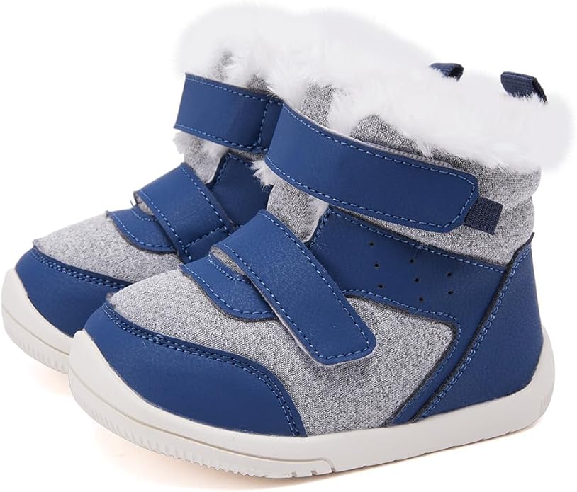 BMCiTYBM Toddler Baby Winter Snow Boots Boy Girl Faux Fur Warm Non Slip First Walking Infant Shoes