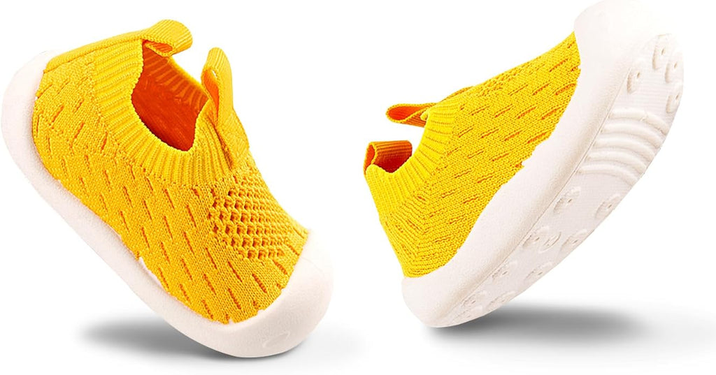 Baby Walking Shoes Toddler Girl Boy Soft Sole Breathable Cotton Canvas Shoes Infant Lightweight Non-Slip Safer Slip-on First Walkers Shoes Casual Tennis Wide Sneakers Rubber Soles Running Outdoor