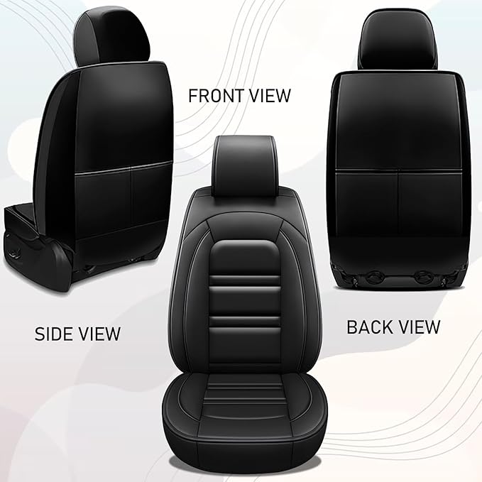Seat Cover for JP Patriot 2009-2017 | Car Seat Covers Front Seats, Waterproof Seat Protectors, Automotive Front Seat Covers (Front Seat, Black)