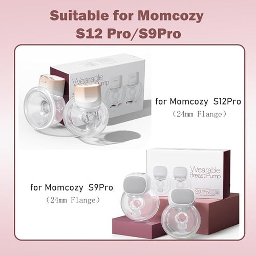 6pcs Duckbill Valves and 4pcs Silicone Diaphragm Compatible with Momcozy S12 Pro/S9 Pro Wearable Breast Pump Accessories,Mom Cozy Breast Pump Replacement Accessories