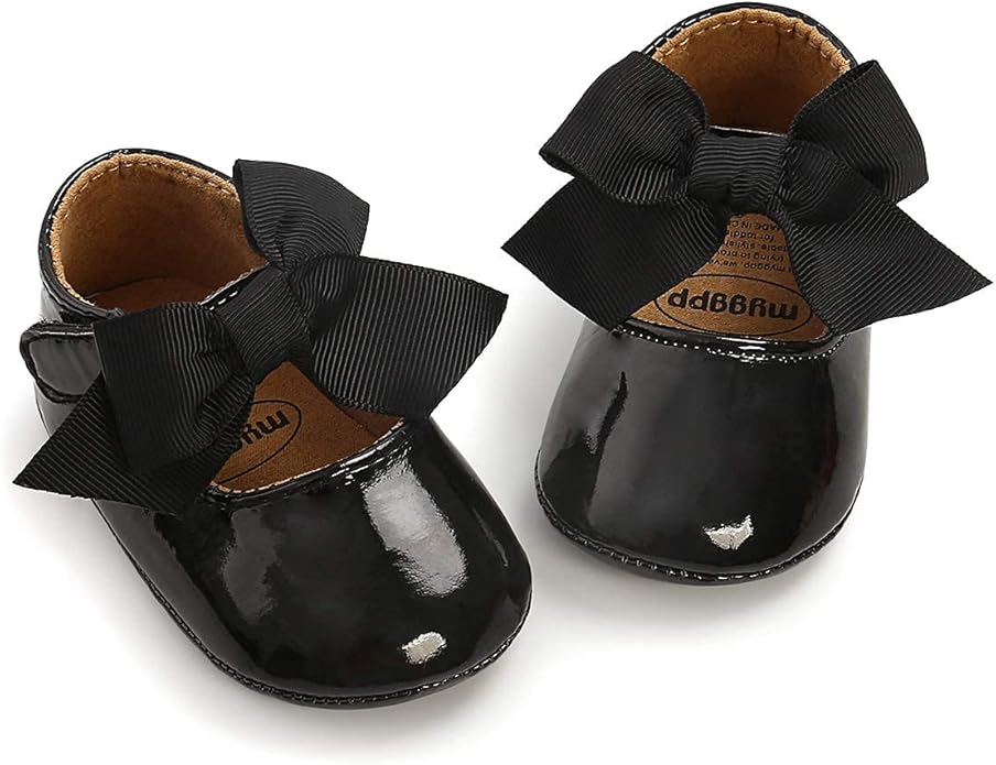 COSANKIM Baby Girls Mary Jane Flats Shoes Anti-Slip Rubber Sole Infant Toddler Princess Wedding Dress Shoes