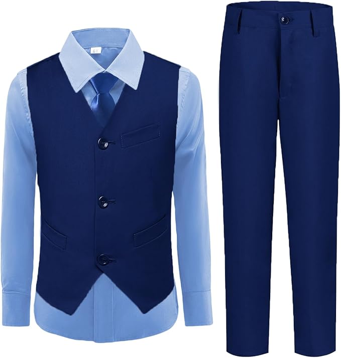 Boys Vest Set Formal Dress Suits Wedding Outfit Dresswear