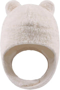 Bear Baby Winter Hat Toddler Earflap Beanie Unisex Infant Snow Cap Warm Fleece Kids Trapper Hats for Girls Boys 0-36M