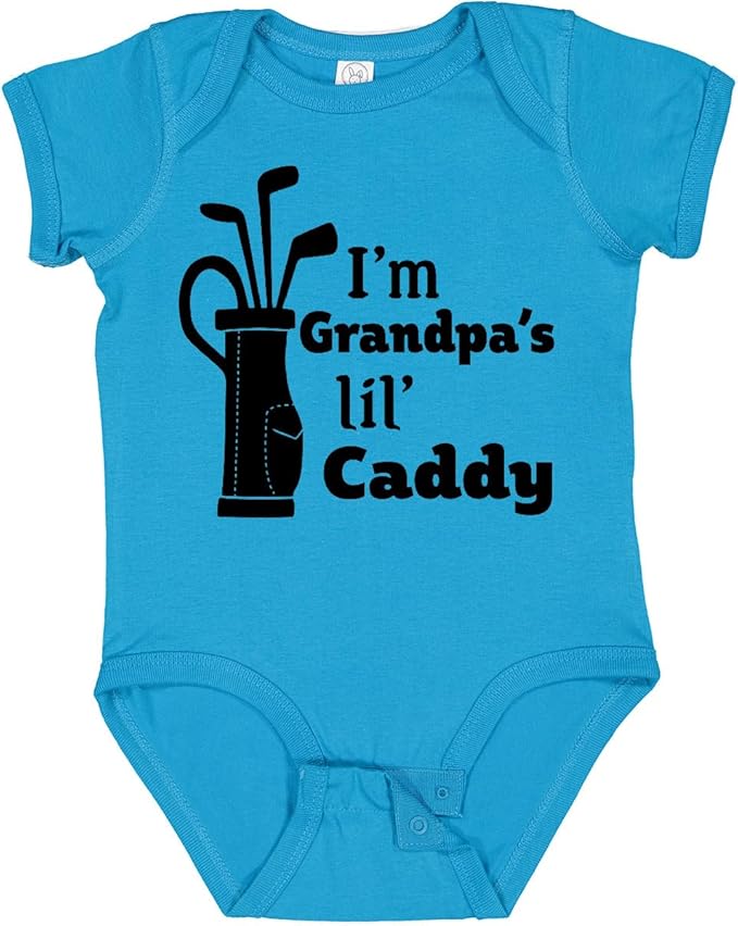 inktastic I'm Grandpa's Lil' Caddy- Golf for Kids Baby Bodysuit