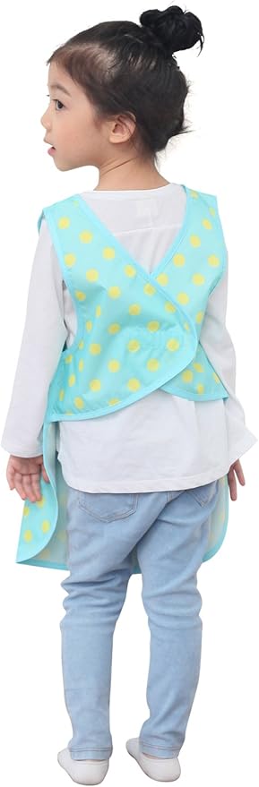 Kids Painting Apron – Waterproof Art Smock for Toddlers & Preschoolers, Messy Play, Baking, Crafts, Cooking, Mealtime