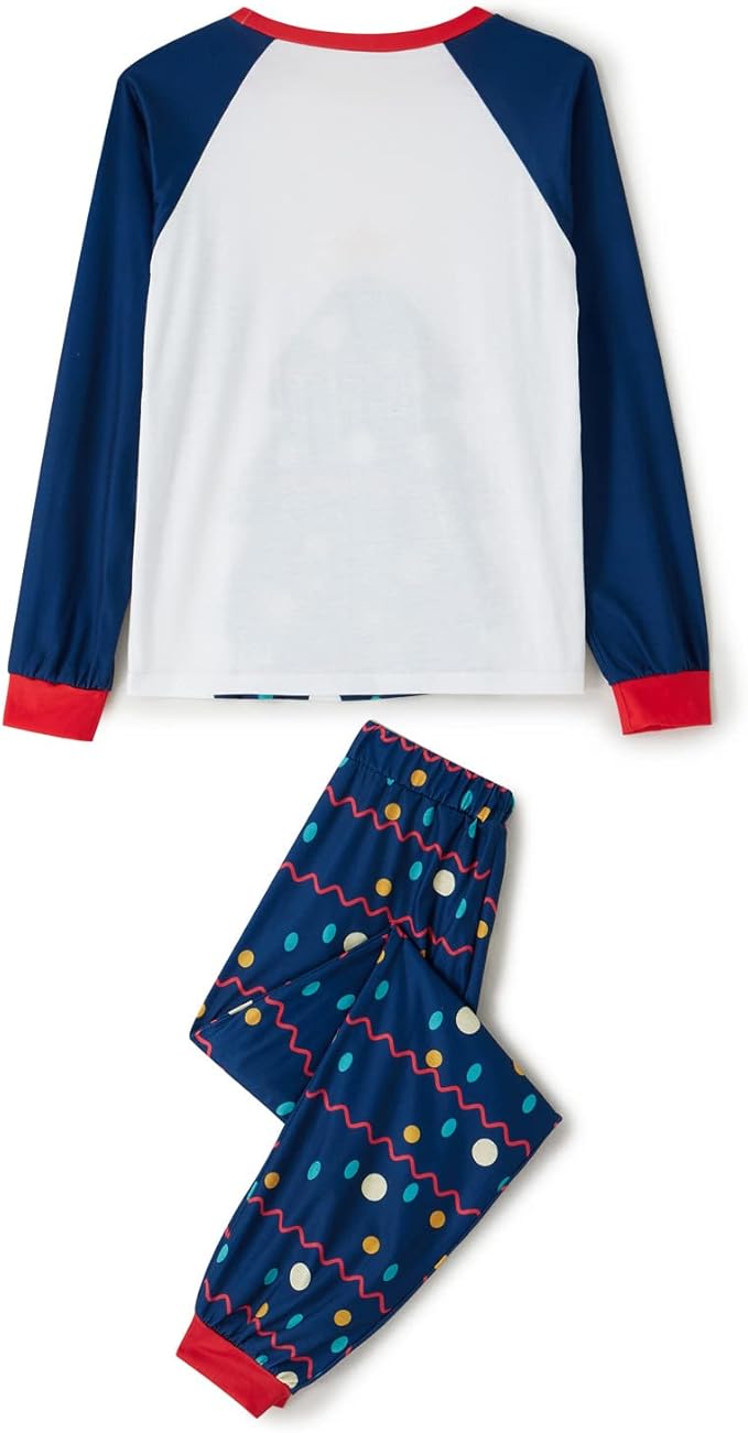 Awoscut Christmas Family Matching Pajamas Christmas Pjs Holiday Nightwear Sleepwear Sets Long Sleeve Pjs