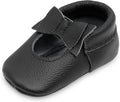 BirdRock Baby Bow and Knot Moccasins - Genuine Leather Baby Girl Shoes