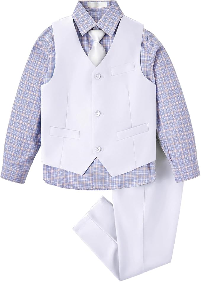 Boys Vest Set Formal Dress Suits Wedding Outfit Dresswear