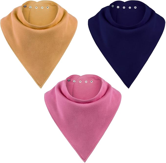 Adult Drool Bib for Special Needs, 3 Pk Soft Absorbent Large Bandana Bibs Set for Kids 4+, Men Women, Teens & Adults