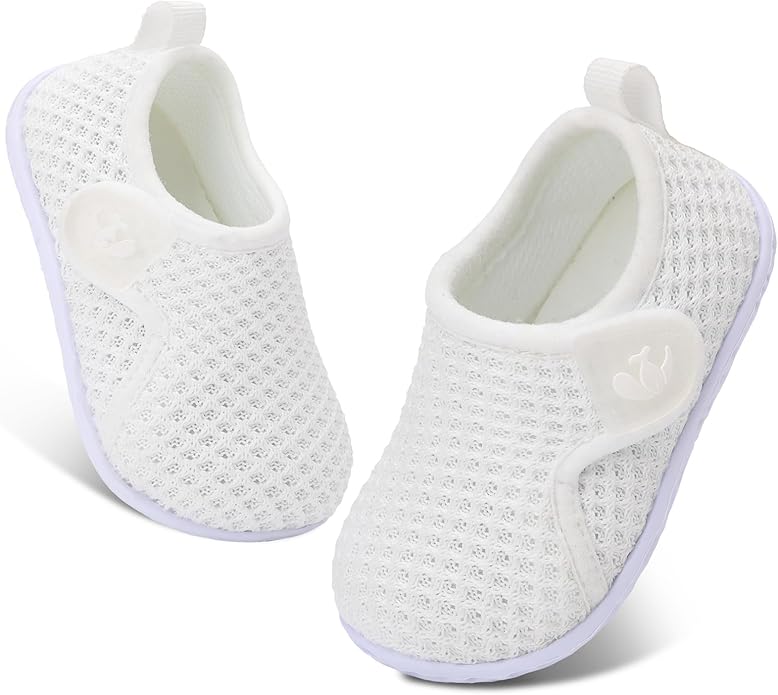 FEETCITY Baby Boys Girls First Walking Shoes Infant Sneakers Crib Shoes Breathable Lightweight Slip On Shoes