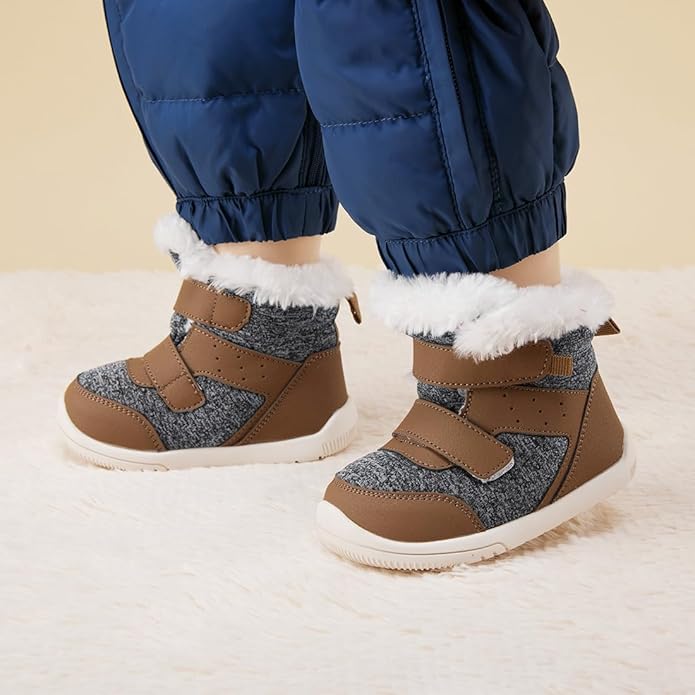 BMCiTYBM Toddler Baby Winter Snow Boots Boy Girl Faux Fur Warm Non Slip First Walking Infant Shoes