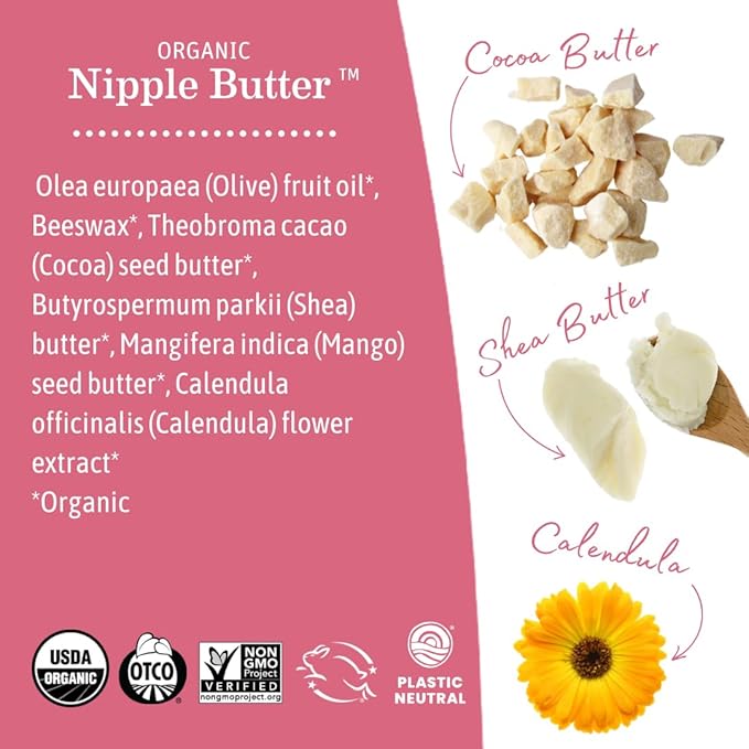 Earth Mama Nipple Butter™ & Diaper Balm | Nipple Cream & Organic Skincare for Baby | Breastfeeding & Postpartum Essentials Bundle