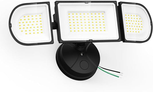 150W Flood Lights Outdoor Waterproof IP65, Exterior LED Floodlights with 3 Adjustable Heads, 15000LM Super Bright Security Lights Fixture, Outside Lights for House, Backyard