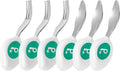 doddl Toddler Utensils, Ergonomic Fork and Spoon Set for Self Feeding, Stainless Steel Silverware for 1-3 Year Olds, BPA Free, Dishwasher Safe (Aqua (Triple Pack))