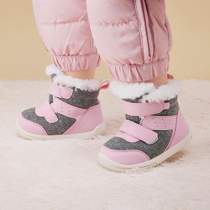 BMCiTYBM Toddler Baby Winter Snow Boots Boy Girl Faux Fur Warm Non Slip First Walking Infant Shoes