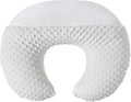 Nursing Pillow and Positioner Breastfeeding and Bottle Feeding, Propping Baby, Tummy Time, Sitting Support, with Removable Polyester Cover, dots Fabric, for Baby Boy Baby Girl (Bright White)