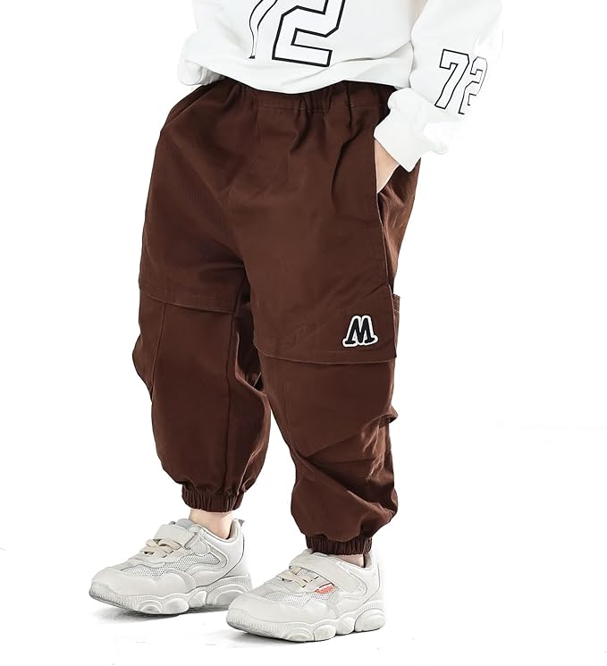 MINI PANDA Toddler Pants Boys& Girls, Relaxed Stretch Twill Toddler Casual Pants