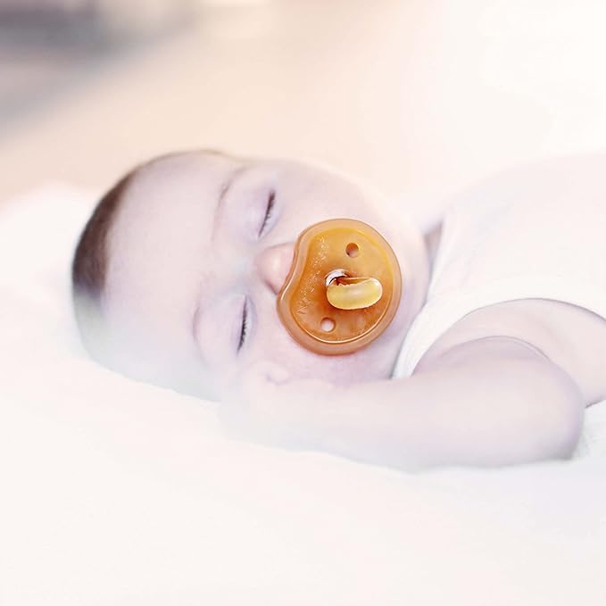 Natursutten Pacifier 6-12 - Natural Rubber Pacifier - Eco-Friendly, BPA-Free Butterfly Rounded Baby Pacifier 6-12 Months - Made in Italy - 1 Piece